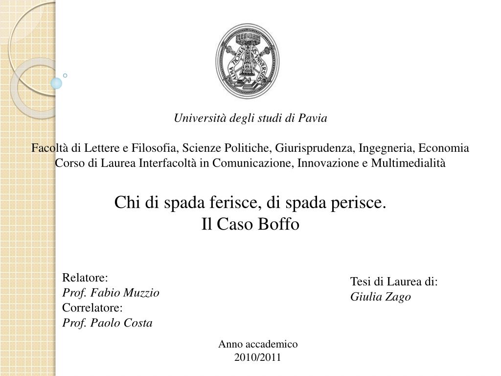 PPT - Università degli studi di Pavia PowerPoint Presentation, free  download - ID:2219379