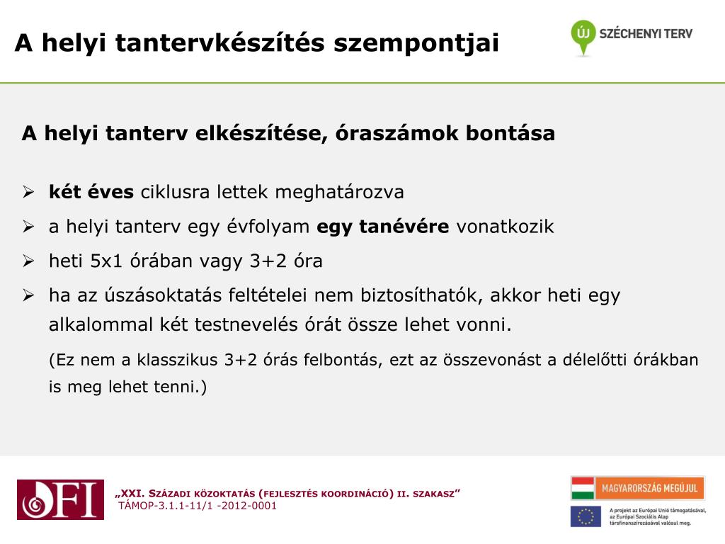 PPT - Kerettanterv – helyi tanterv PowerPoint Presentation, free download -  ID:2219593