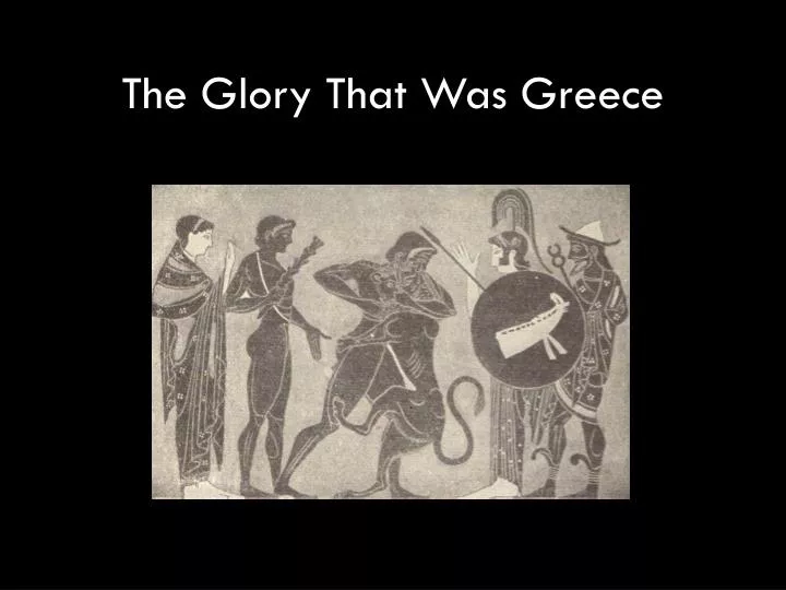 the glory that was greece n.
