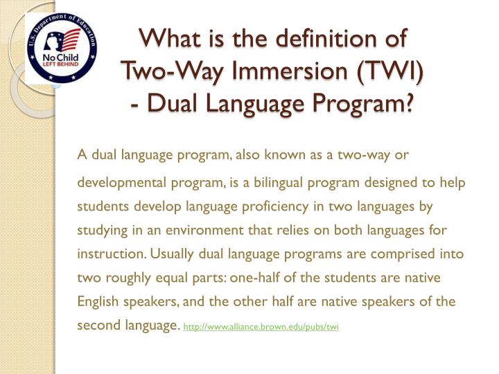 PPT LIEP TwoWay Immersion PowerPoint Presentation ID2219622