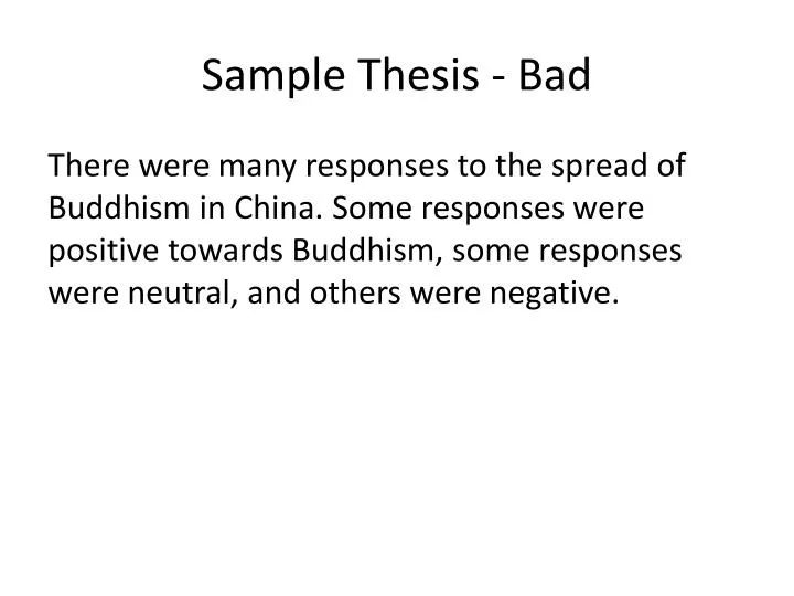 sample thesis bad n.