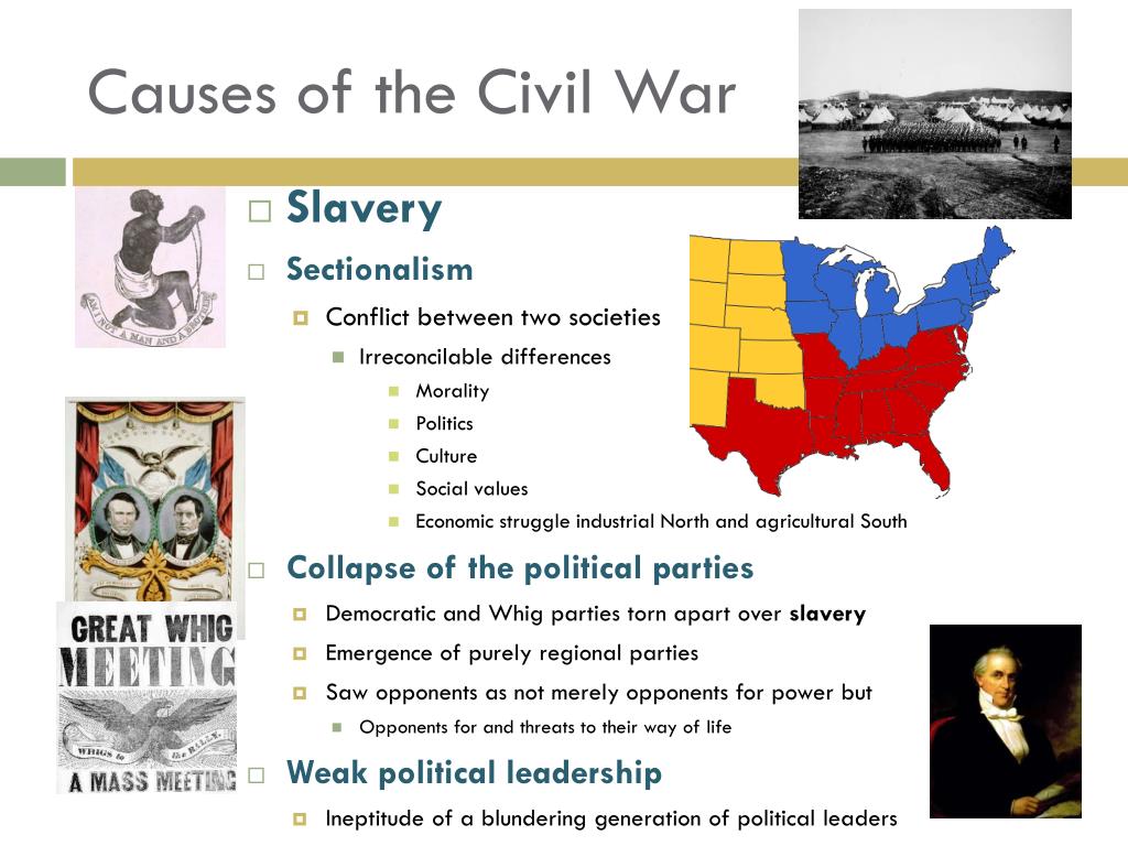 what caused the civil war thesis statement