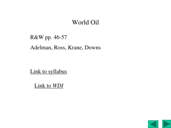 world oil n.
