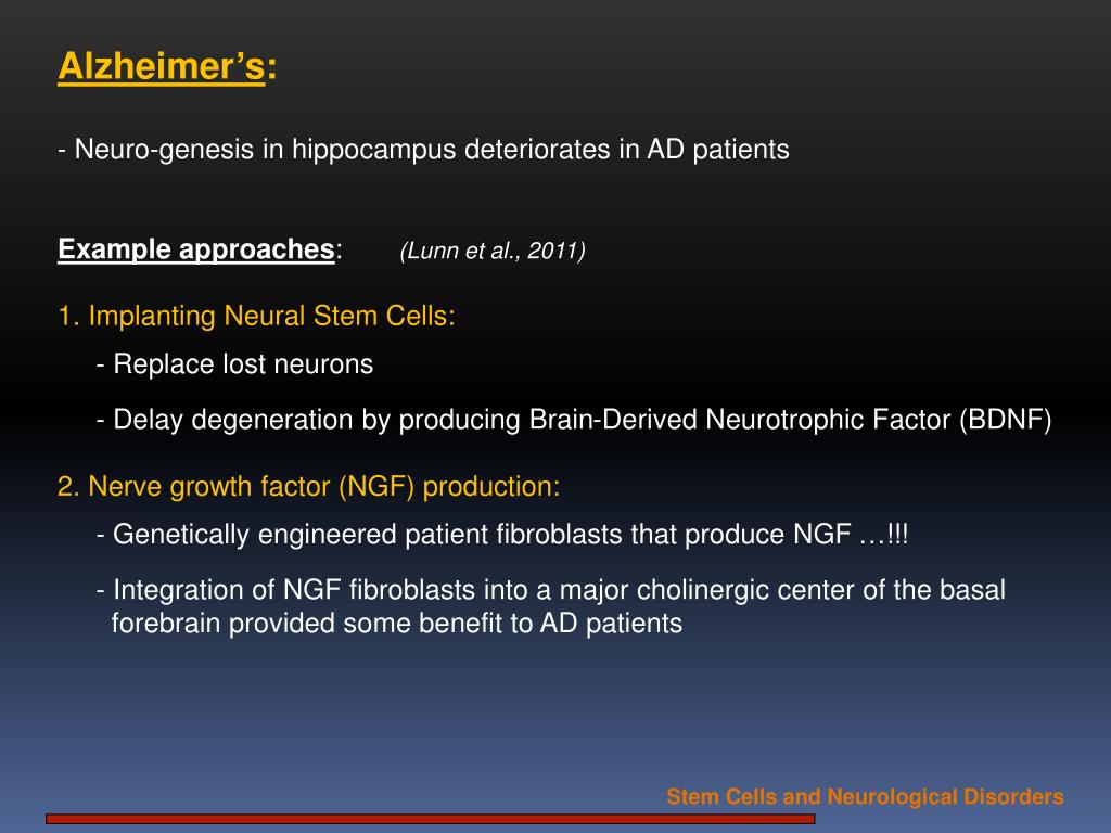 Ppt Stem Cells And Neurological Disorders Powerpoint Presentation