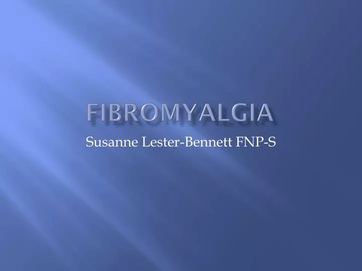 PPT - Fibromyalgia PowerPoint Presentation, free download - ID:2221468