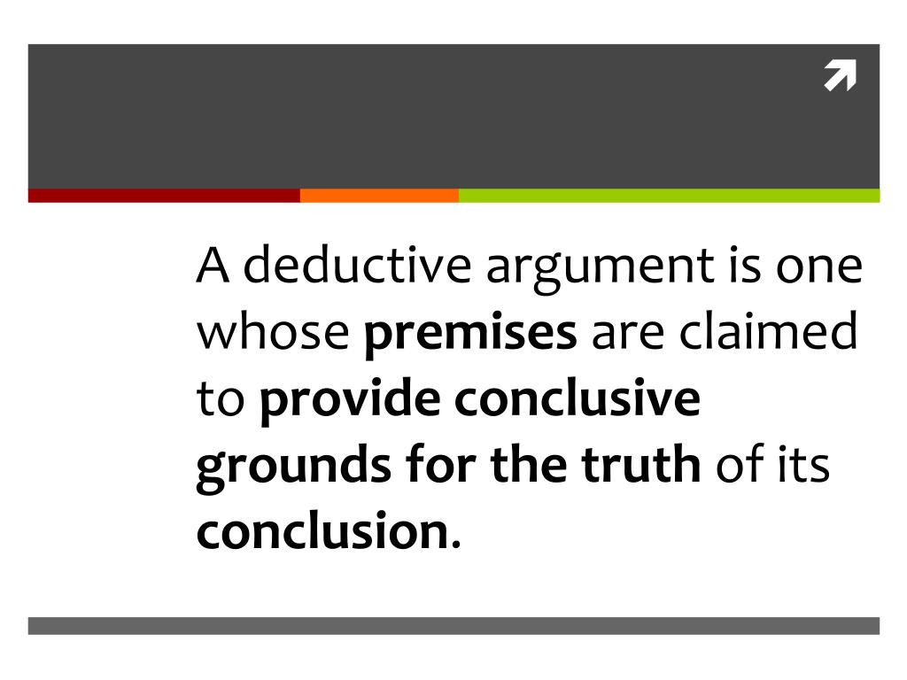 an argument deductive