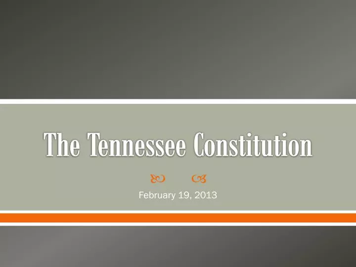 the tennessee constitution n.