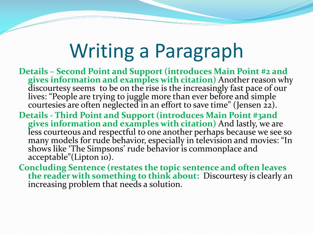 characteristics of a good essay and well developed paragraph