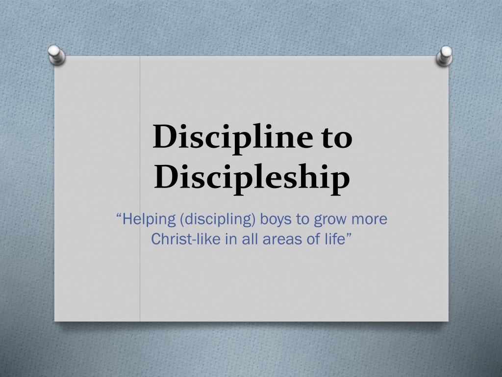 discipline of discipleship