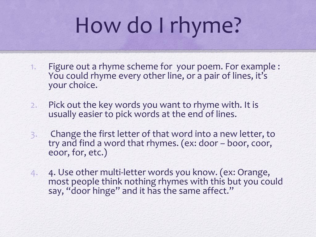 Ppt Poetry Rhymes Rhythms And Tricks Powerpoint Presentation