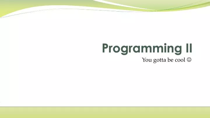 programming ii n.
