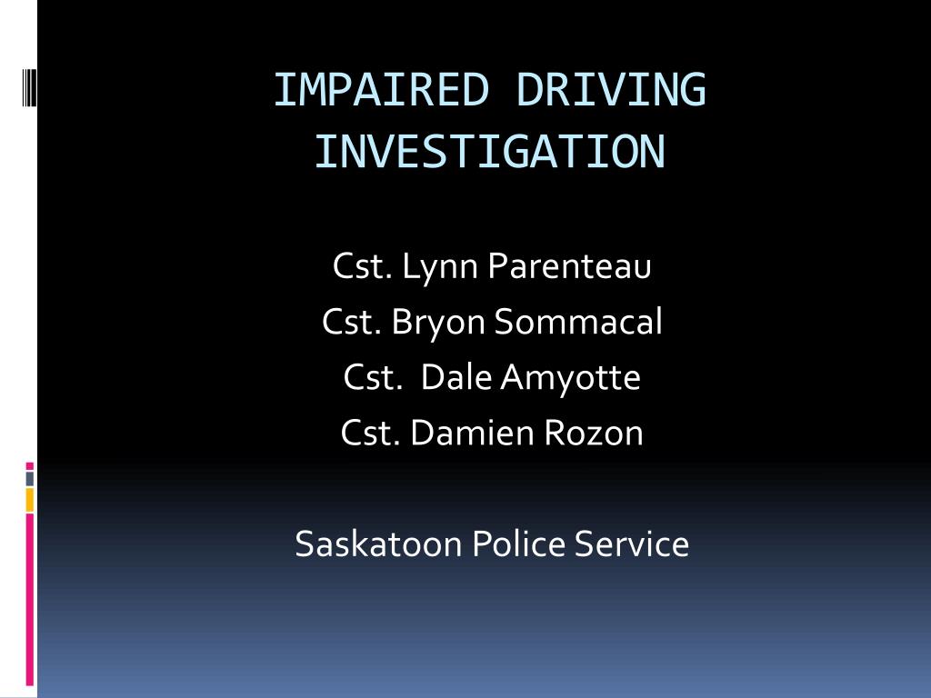 Impaired driving essay