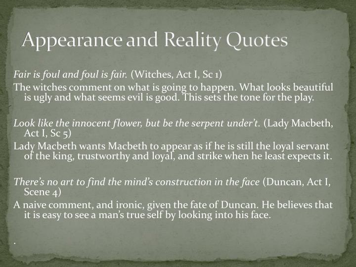 appearance and reality quotes