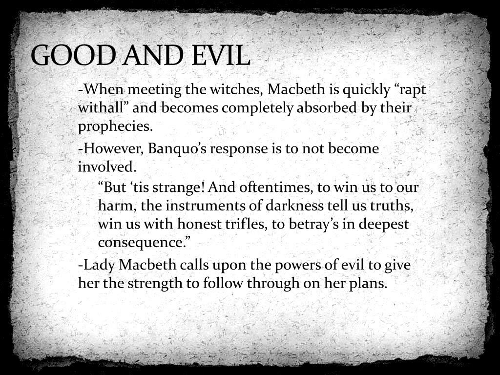 macbeth essay good vs evil