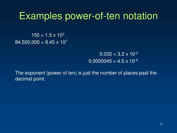power of ten definition