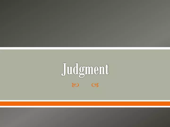 judgment n.