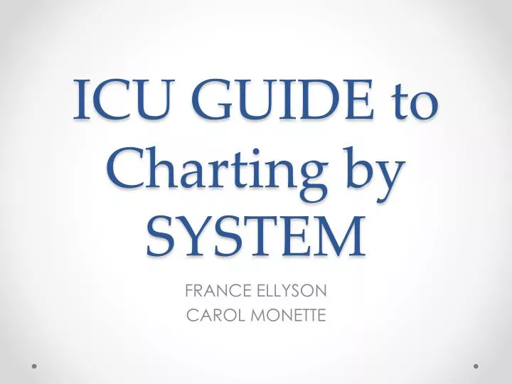 icu presentation by systems