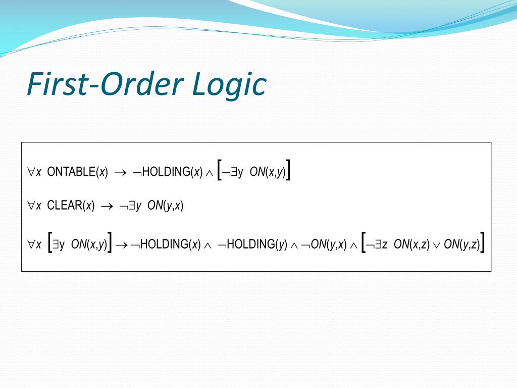 First Order Logic Machine Learning PPT - Pendahuluan CS3243 Kecerdasan Mesin dan Artifisial PowerPoint ...