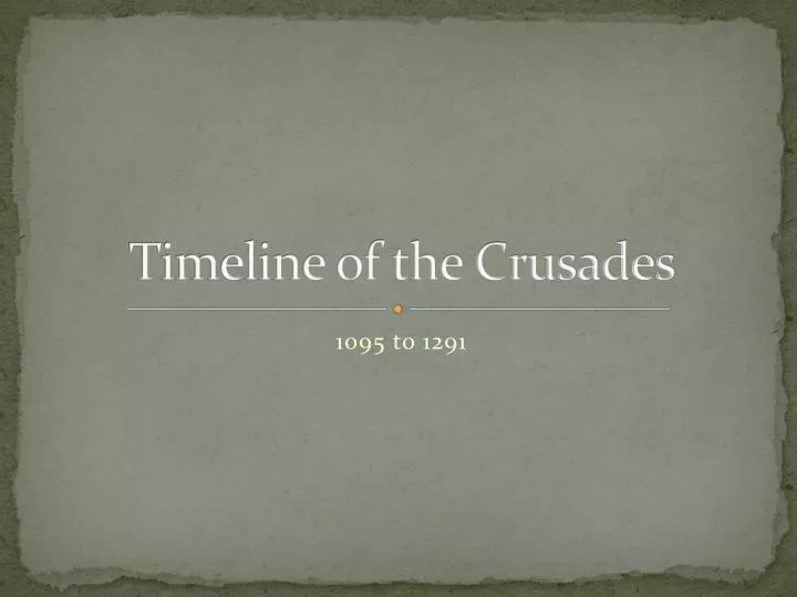 timeline of the crusades n.