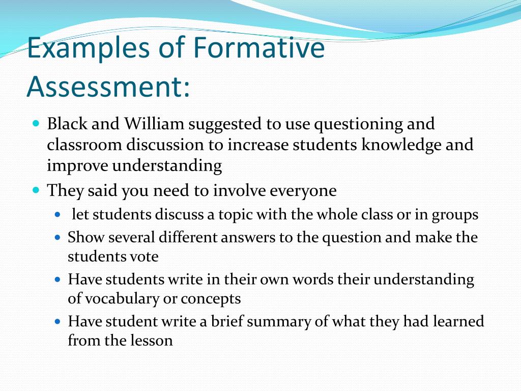 importance of formative assessment essay