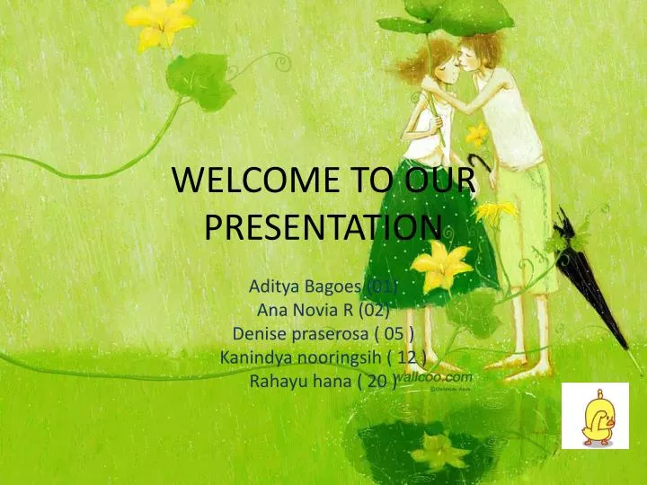 welcome to our presentation n.