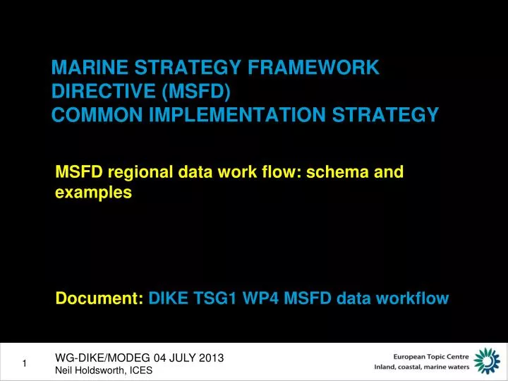 PPT MARINE STRATEGY FRAMEWORK DIRECTIVE (MSFD) COMMON IMPLEMENTATION
