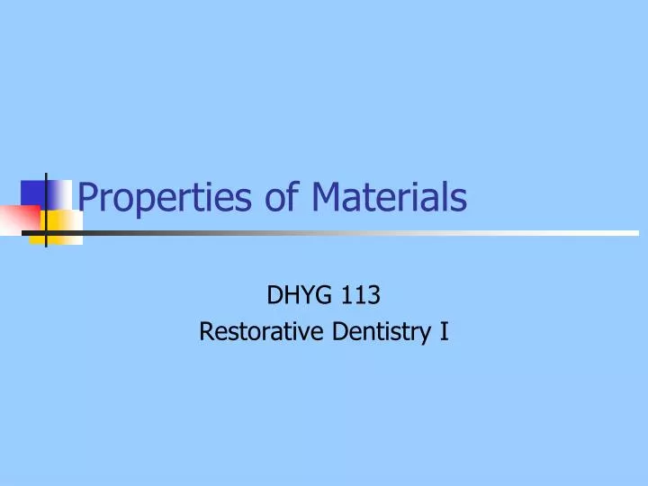 properties of materials n.