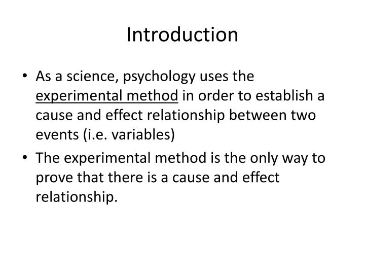 experimental method