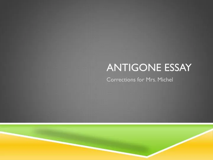 title for essay about antigone
