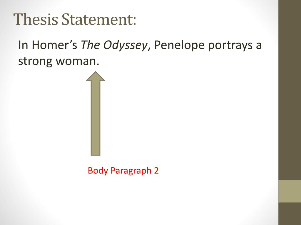 odyssey essay thesis statement