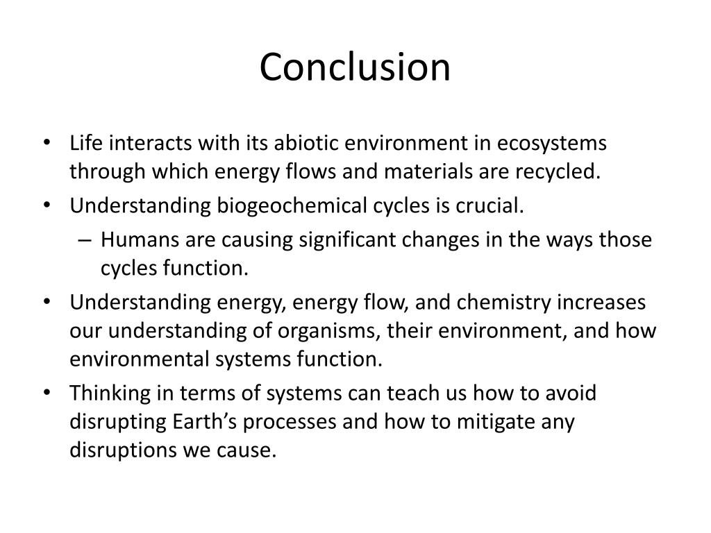 ecology conclusion essay