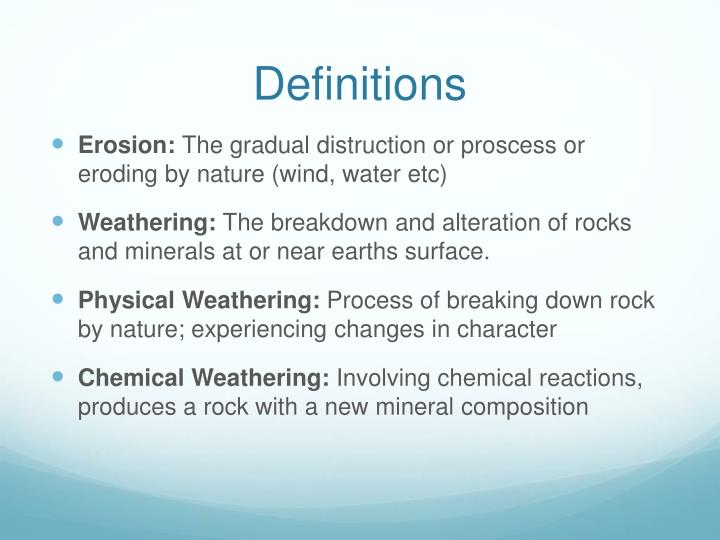 ppt weathering and erosion powerpoint presentation id 2229268 proscess