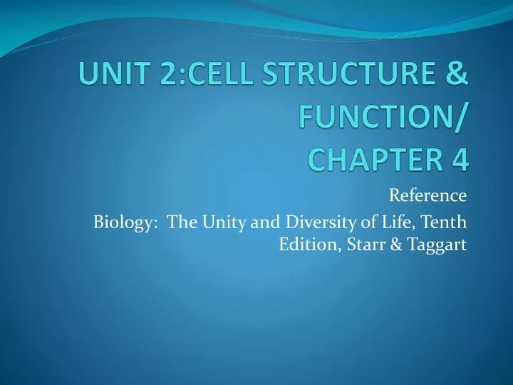 Ppt unit 2 cell structure function chapter 4 powerpoint 