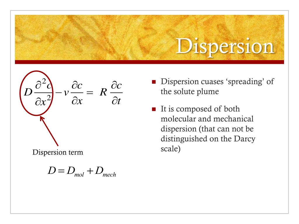 PPT The Advection Dispersion Equation PowerPoint Presentation, free