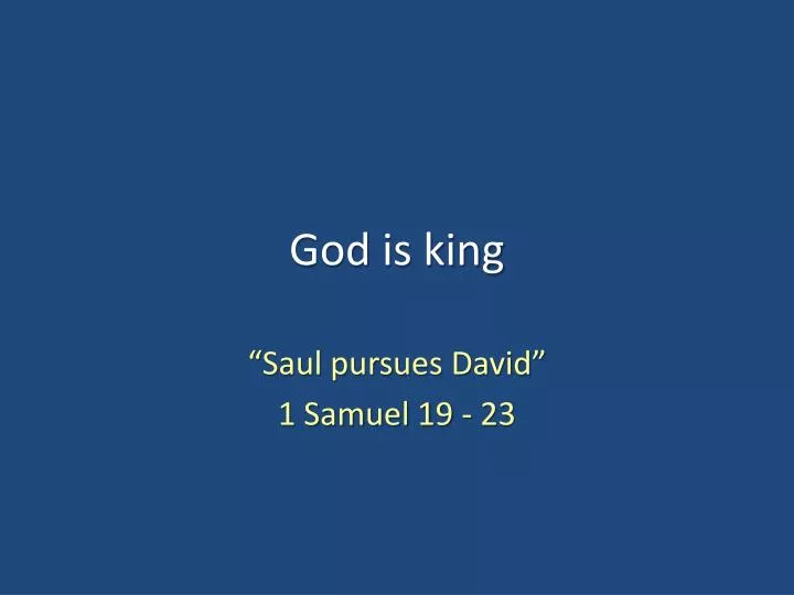 god is king n.