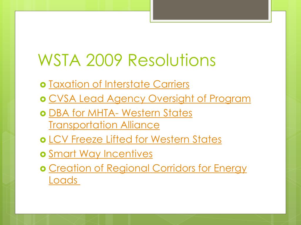 PPT - WSTA-2011 Western States Transportation Alliance PowerPoint ...