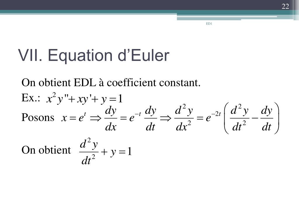 PPT - Equation Différentielle De 2 ème Ordre PowerPoint Presentation ...