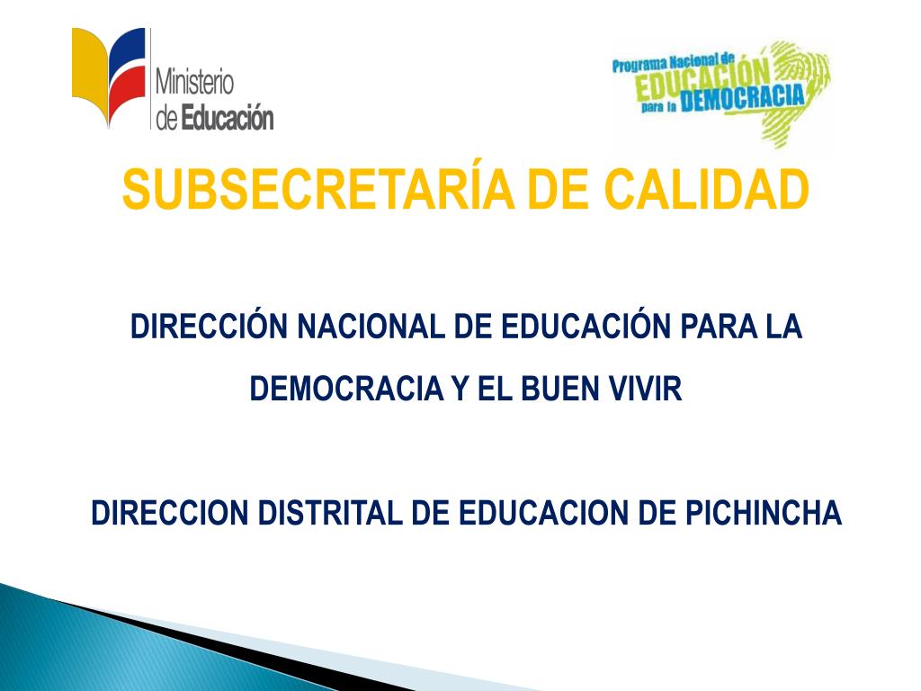 Ppt Subsecretaria De Calidad Direccion Nacional De Educacion