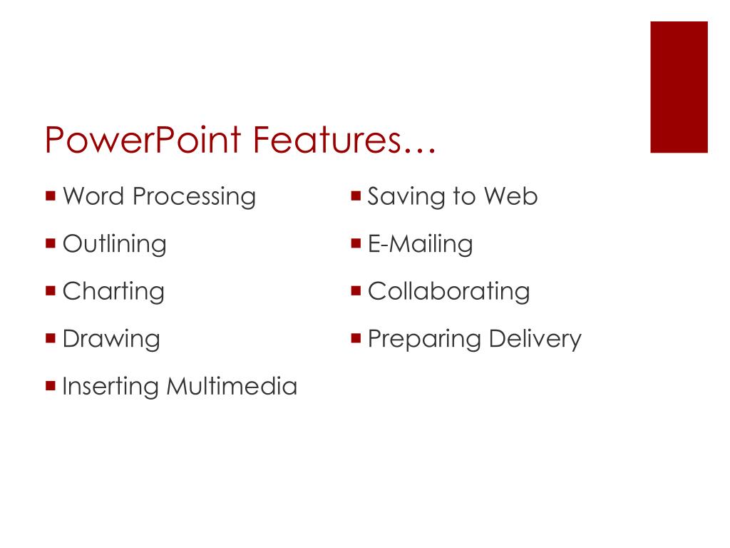 what is powerpoint presentation explain the features of powerpoint