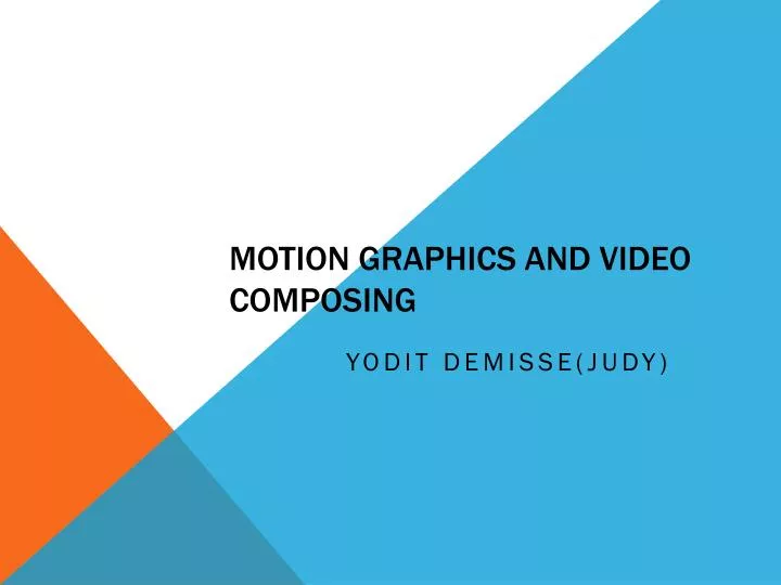 motion graphics and video composing n.