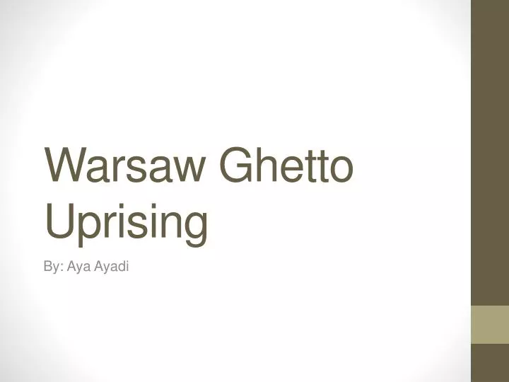 warsaw ghetto uprising n.