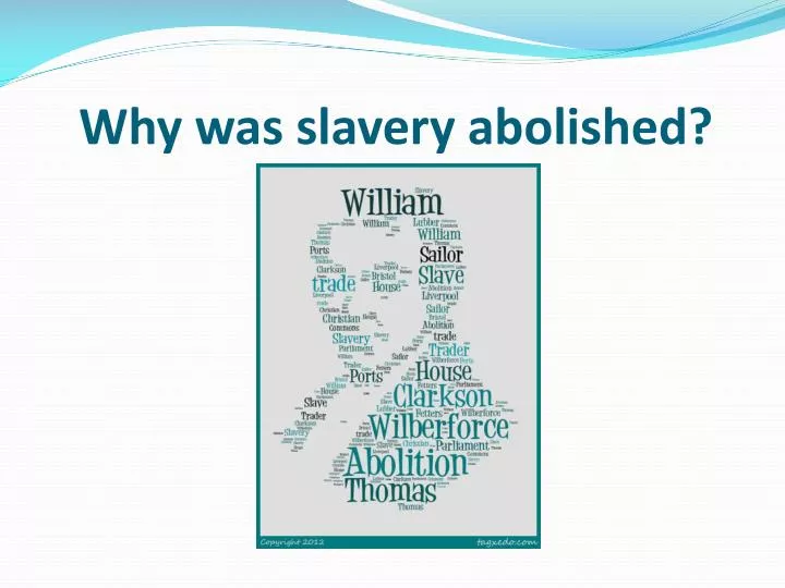 the main reasons why slavery should be abolished A second reason for the purpose of slavery is simply greed english men saw a way to profit their pockets without having to do any work themselves. the main reasons why slavery should be abolished A second reason for the purpose of slavery is simply greed english men saw a way to profit their pockets without having to do any work themselves.