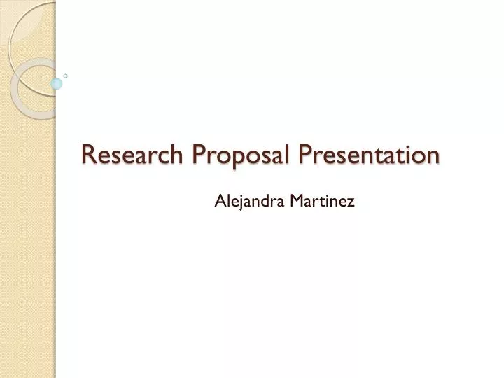 example of research proposal presentation