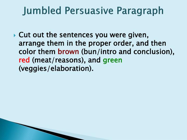 persuasive paragraph ppt