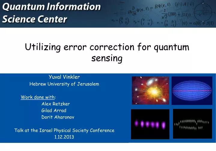 quantum error correction and quantum foundation quantum error correction and quantum foundation