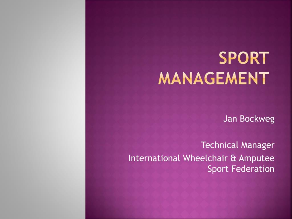 PPT Sport ManagEment PowerPoint Presentation, free download ID2236806