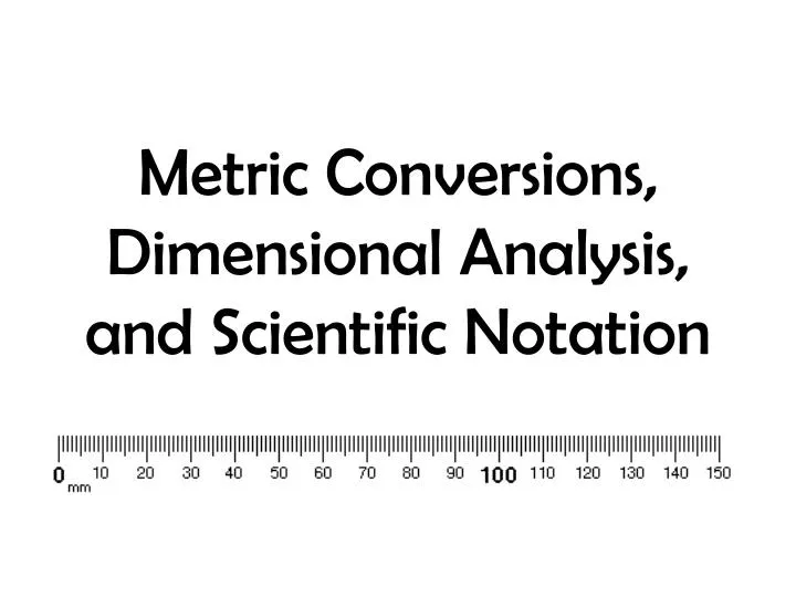 Metric Scientific Notation Chart