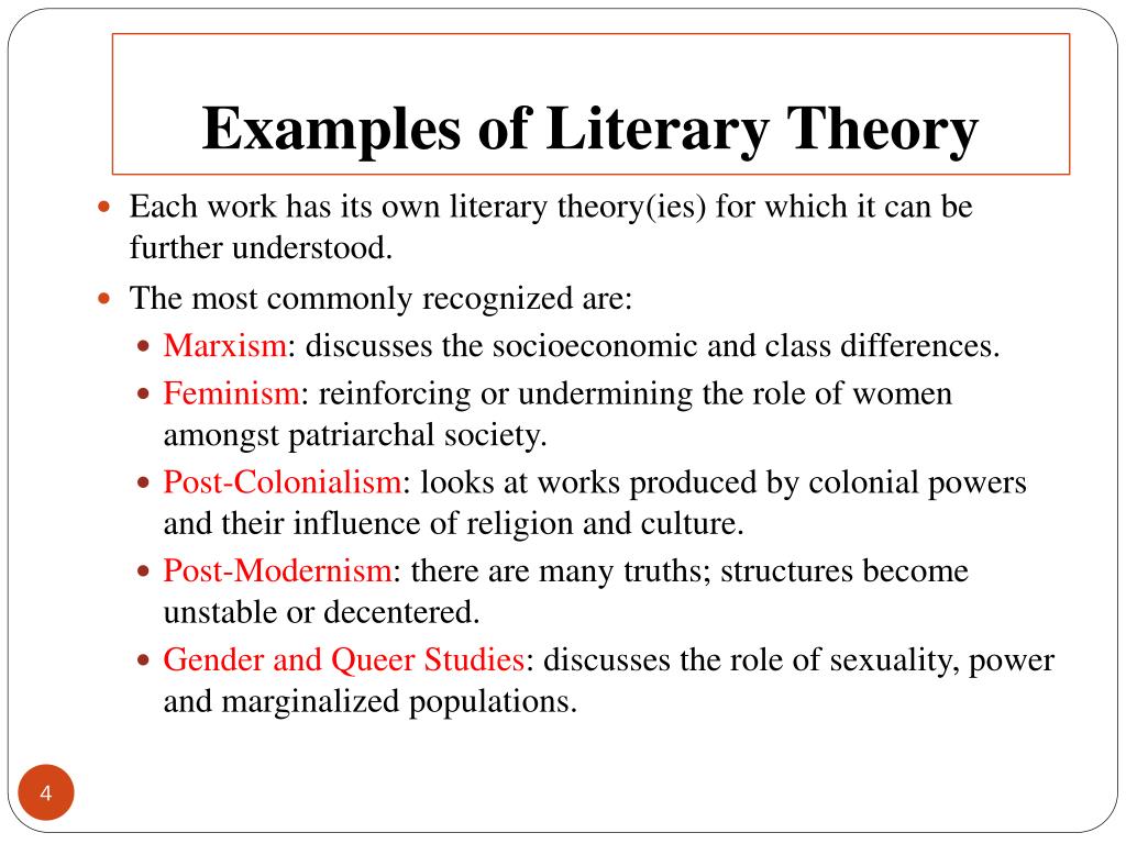 literary theory thesis examples
