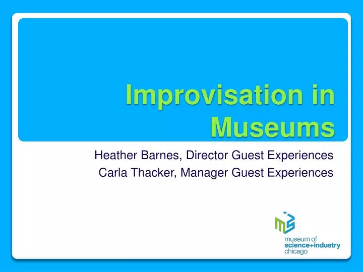 improvisation in museums n.