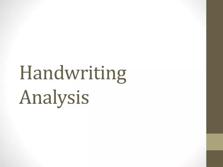 PPT Handwriting Analysis PowerPoint Presentation, free download ID2238094